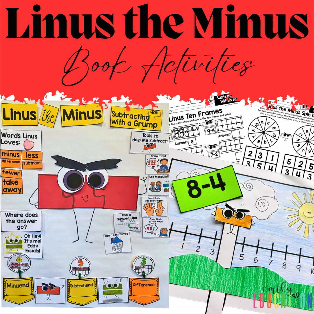 Linus the Minus: The Ultimate Subtraction Story & Activity Bundle (A K-2 Math Resource)